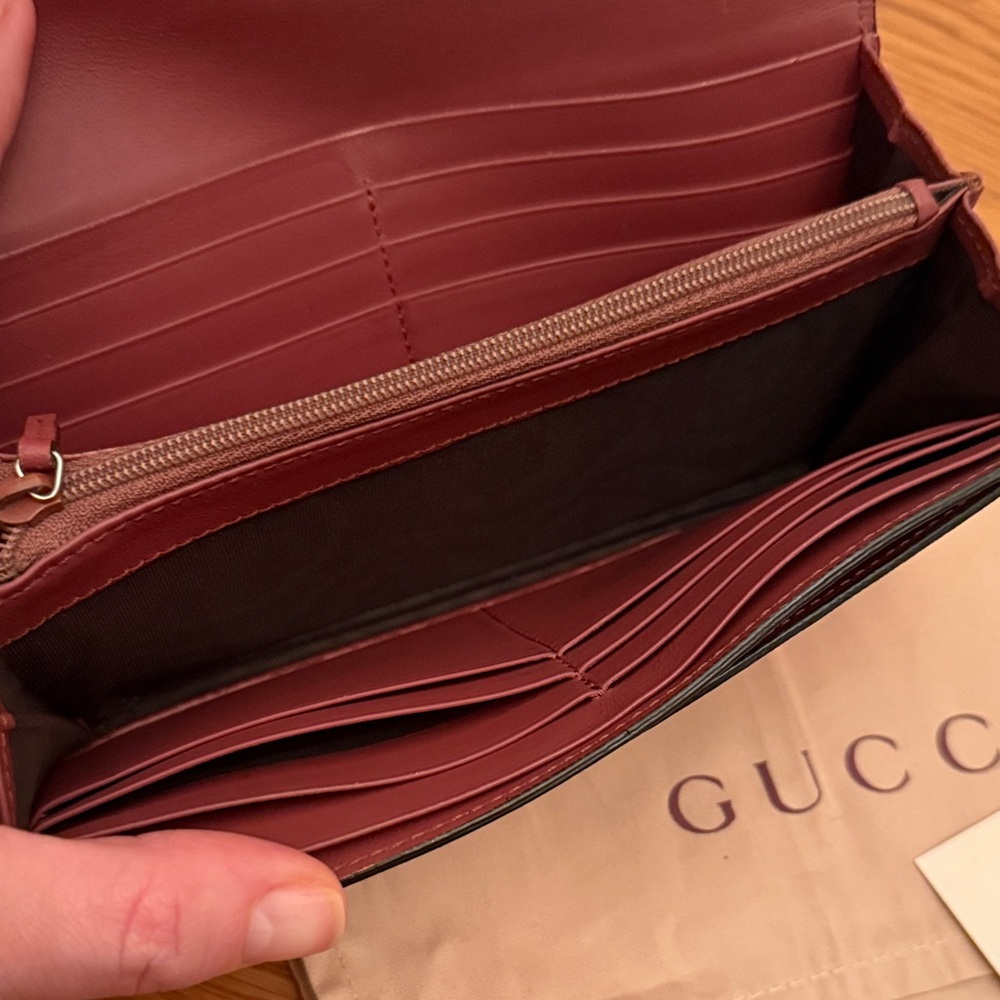 Gucci Women's Floral Wallet - Pink and Brown - Picture 8 of 10